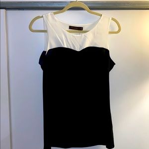 NWT Black and White Dressy Chiffon Top